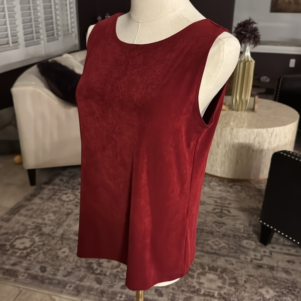Chico's deep red Ruffled 2 pc Top - Picture 4 of 9